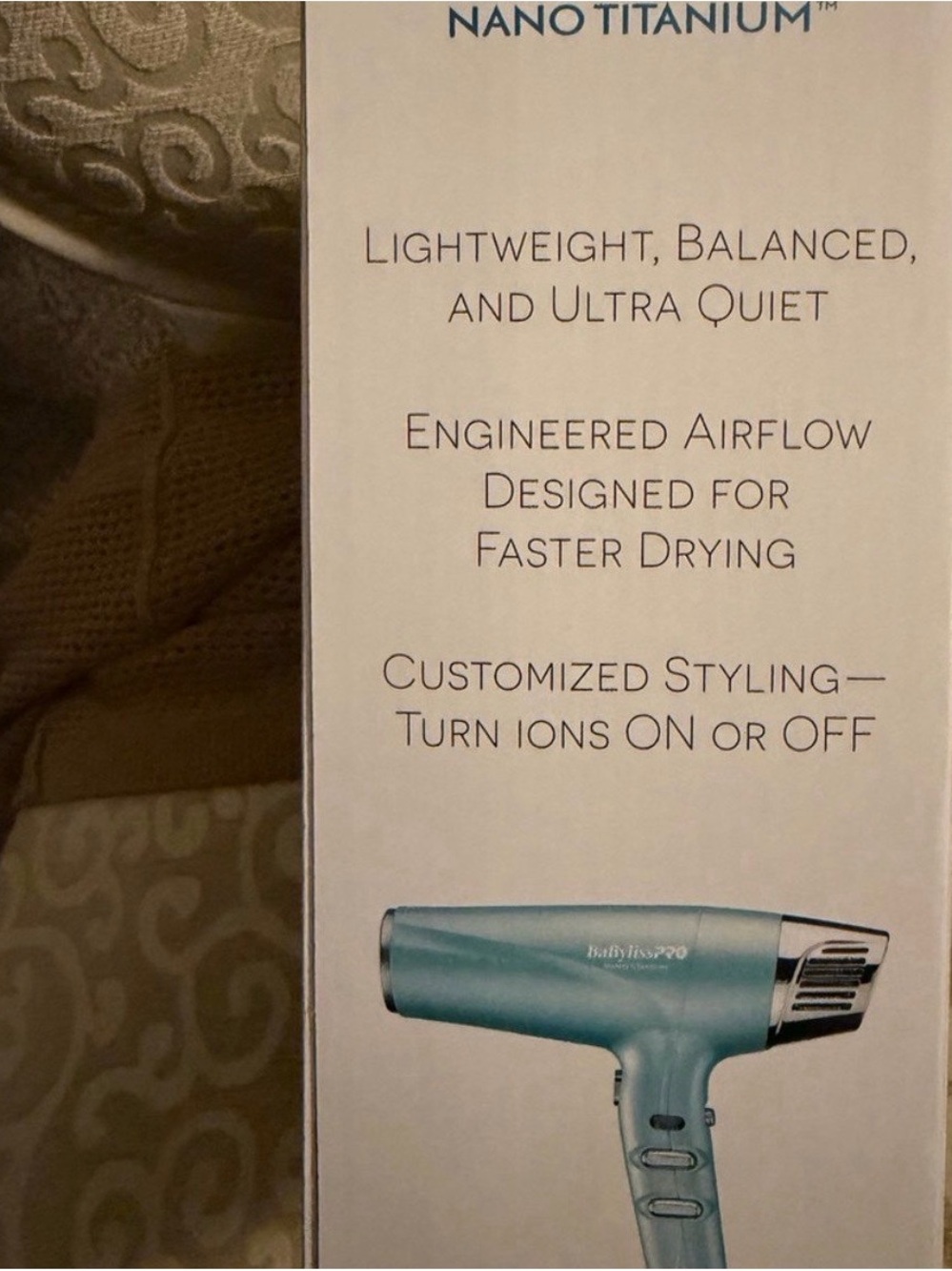 NEW BaBylissPRO Nano
Titanium Hair Dryer - Blue - Picture 3 of 4